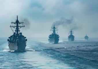 An image of navy ships